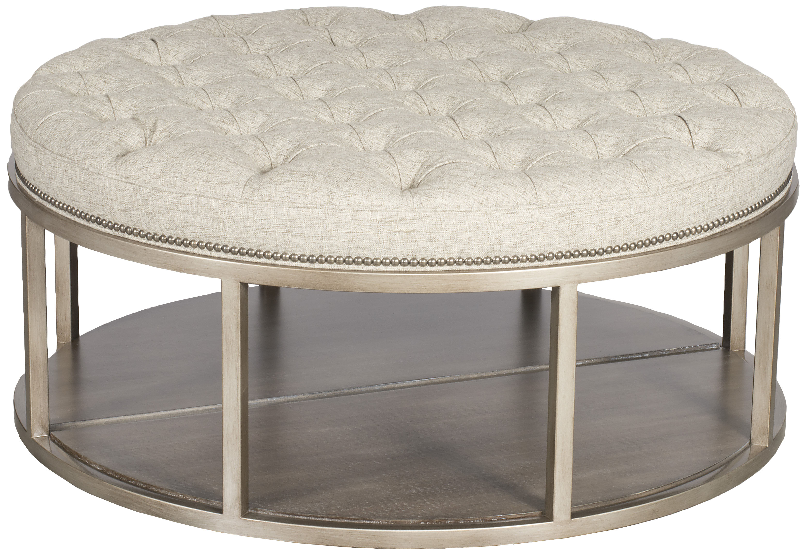  Wayland Round Metal Ottoman 
