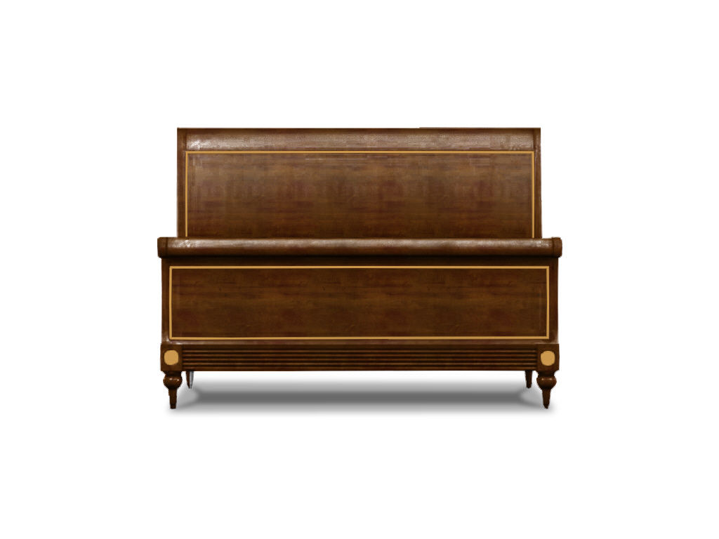  King Bed-Footboard-Wood Panels 
