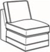 Armless Chairs PDS2 Armless Chair