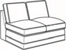 Loveseats PDS2 Armless Loveseat
