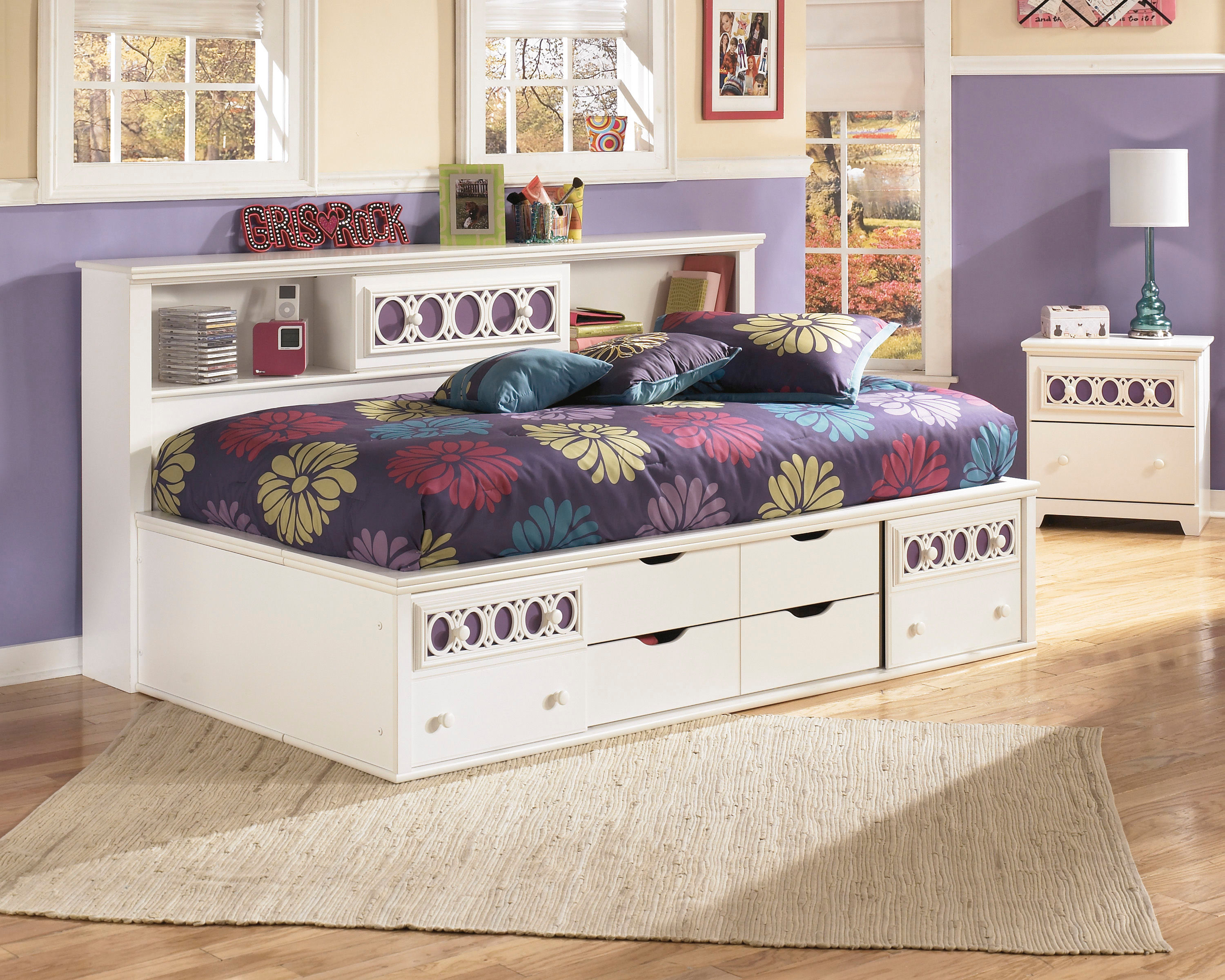  Twin Bedside Storage Bed 