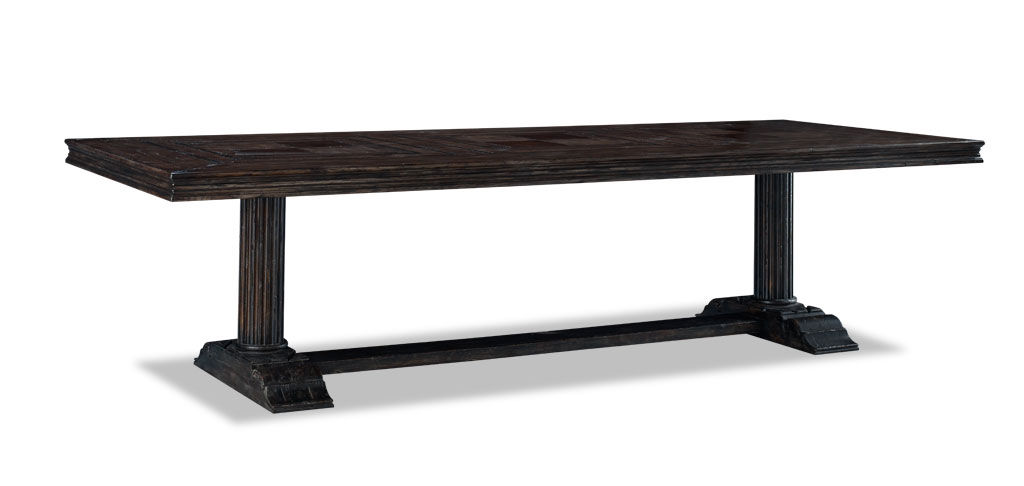  Volterra Pedestal and Trestle Dining Table 