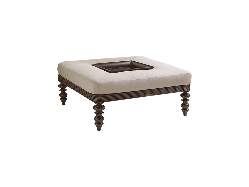 Tommy Bahama Outdoor Living Cocktail Ottoman W/Tray 