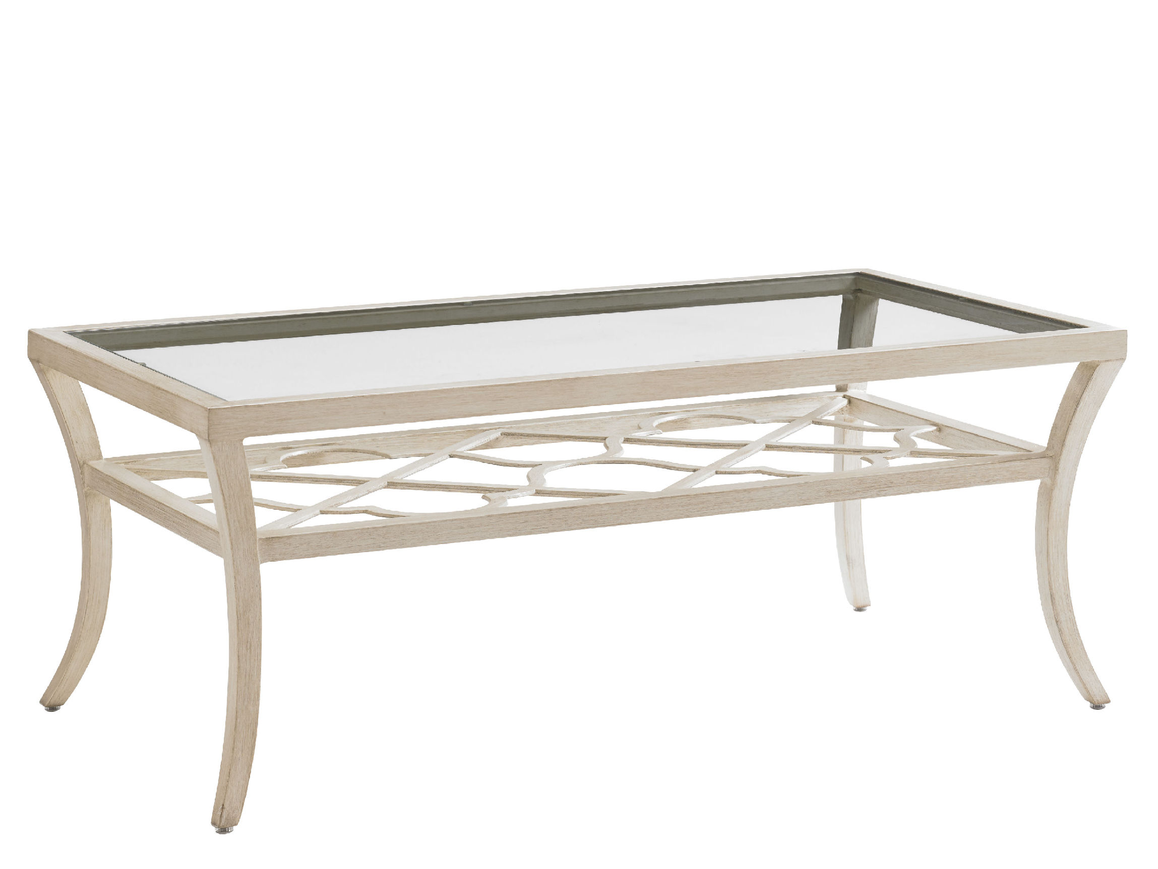 Tommy Bahama Outdoor Living Rectangular Cocktail Table With Inset Glass 