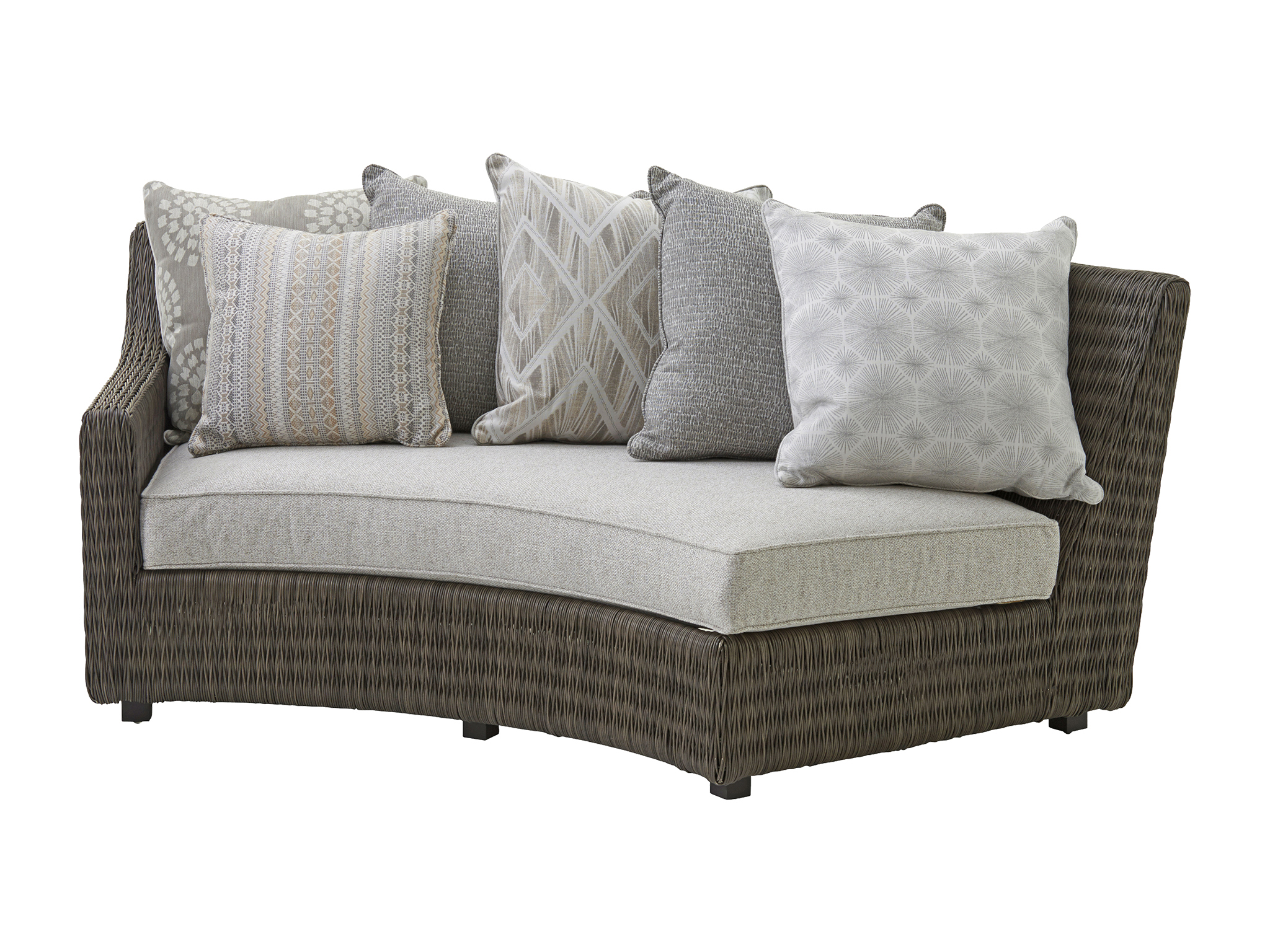 Tommy Bahama Outdoor Living Scatterback LAF Curved Sofa 