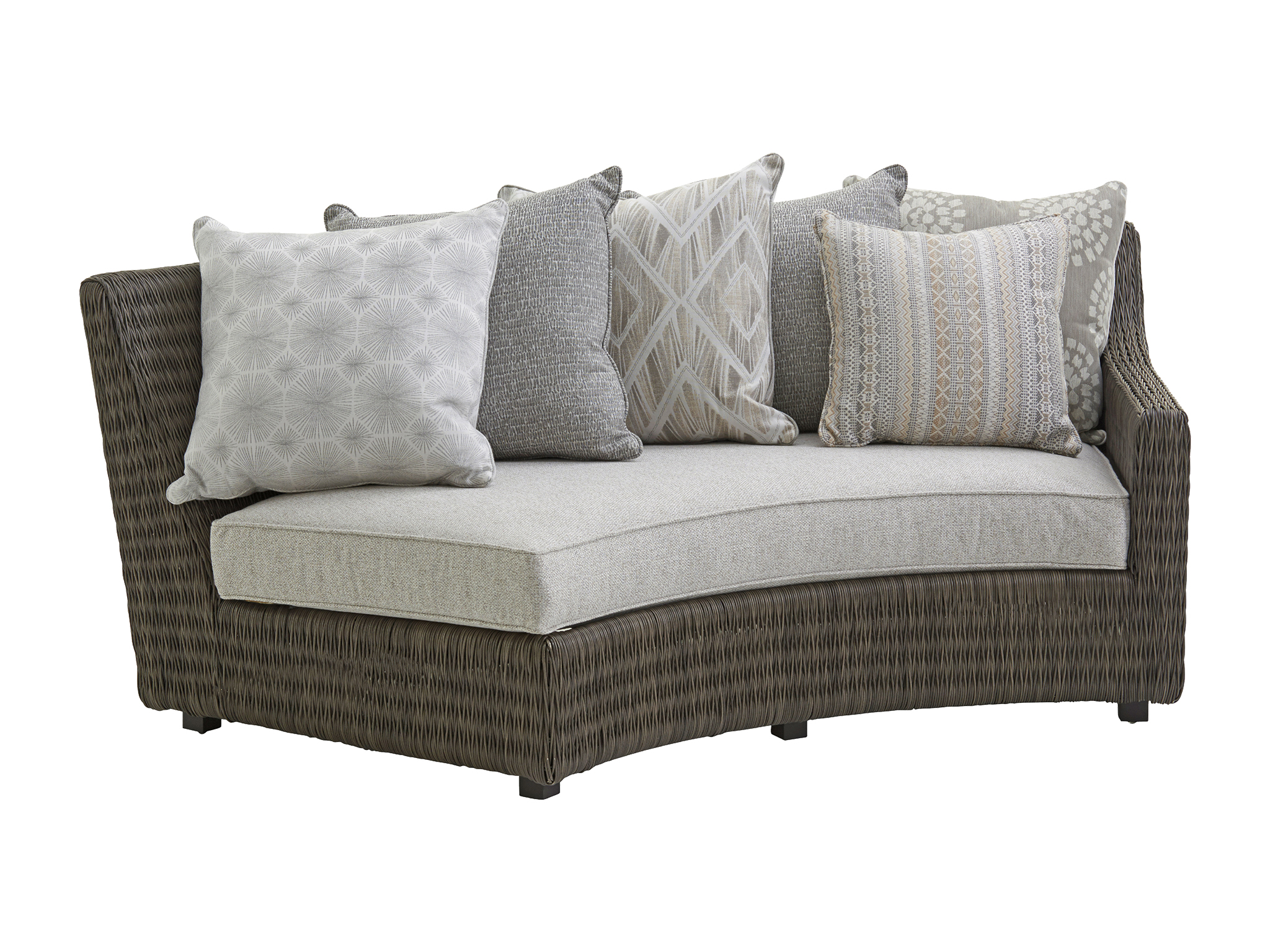 Tommy Bahama Outdoor Living Scatterback RAF Curved Sofa 