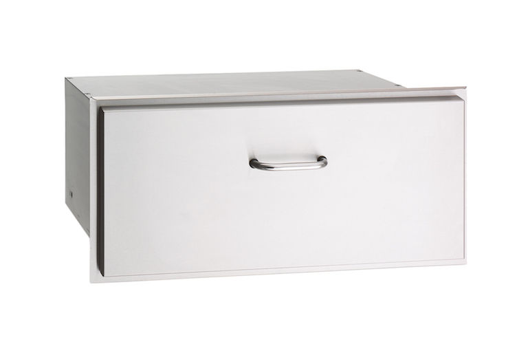  30" MASONRY DRAWER WITH TUBULAR STAINLESS STEEL HANDLES 