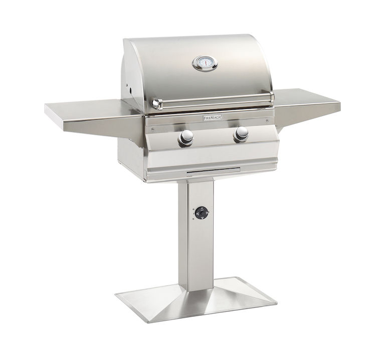  24" Choice Patio Post Grill with Analog Thermometer 