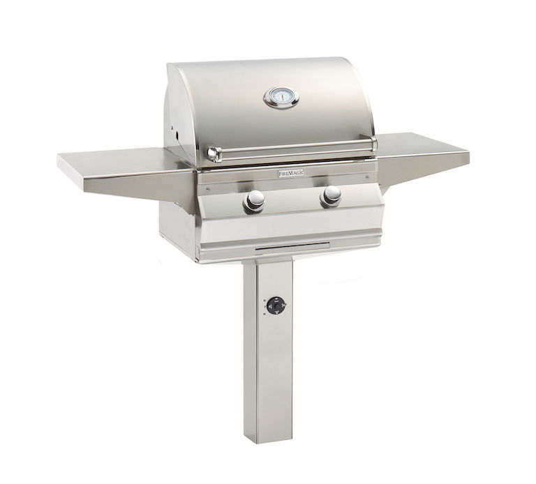  24" Choice In-Ground Post Grill with Analog Thermometer 