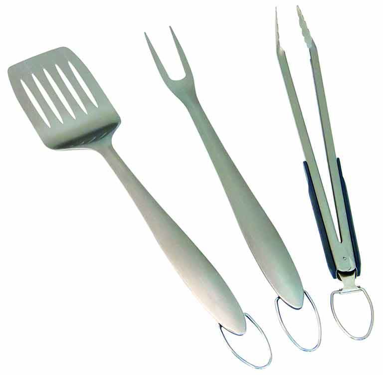  3 PIECE SS BBQ TOOL SET 