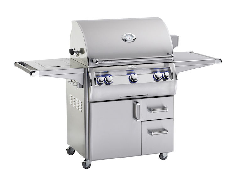  30" Echelon Diamond Grill with Analog Thermometer and Single Side Burner 