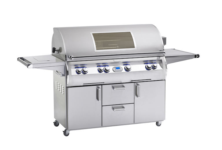  48" Echelon Diamond Grill with Digital Thermometer, Flush Mounted Single Side Burner, and Magic Window 