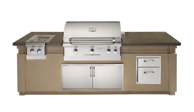  790 GFRC PRE-FAB ISLAND (35" X 108") WITH DOUBLE DRAWER