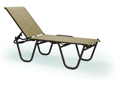  Stackable Sling Four-Position High Bed Lay Flat Armless Chaise 