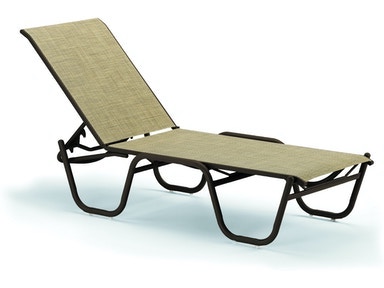  Stackable Sling Four-Position Lay Flat Armless Chaise 