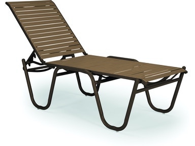  Stackable Strap Four-Position High Bed Lay Flat Armless Chaise 