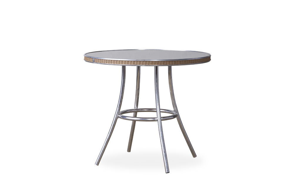  All Seasons Round Bistro Table with Taupe Glass 