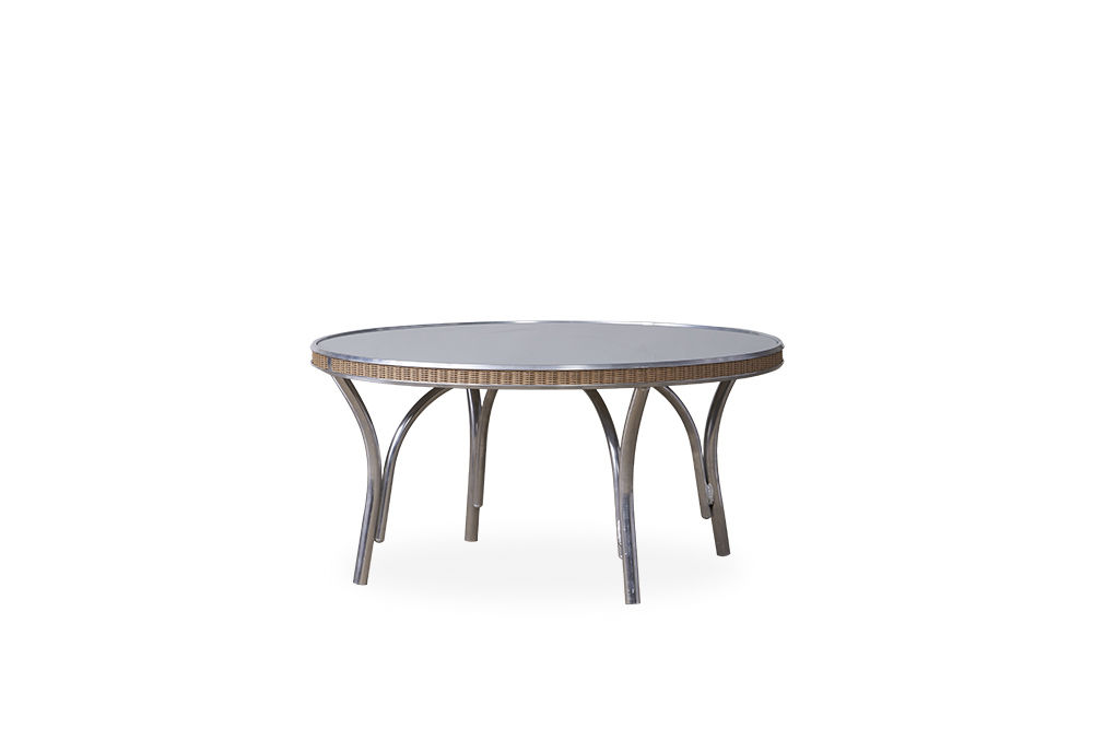  All Seasons Round Cocktail Table with Taupe Glass 