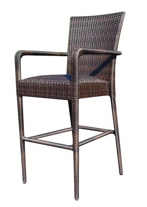  All Weather Padded Seat Bar Stool With Arms 