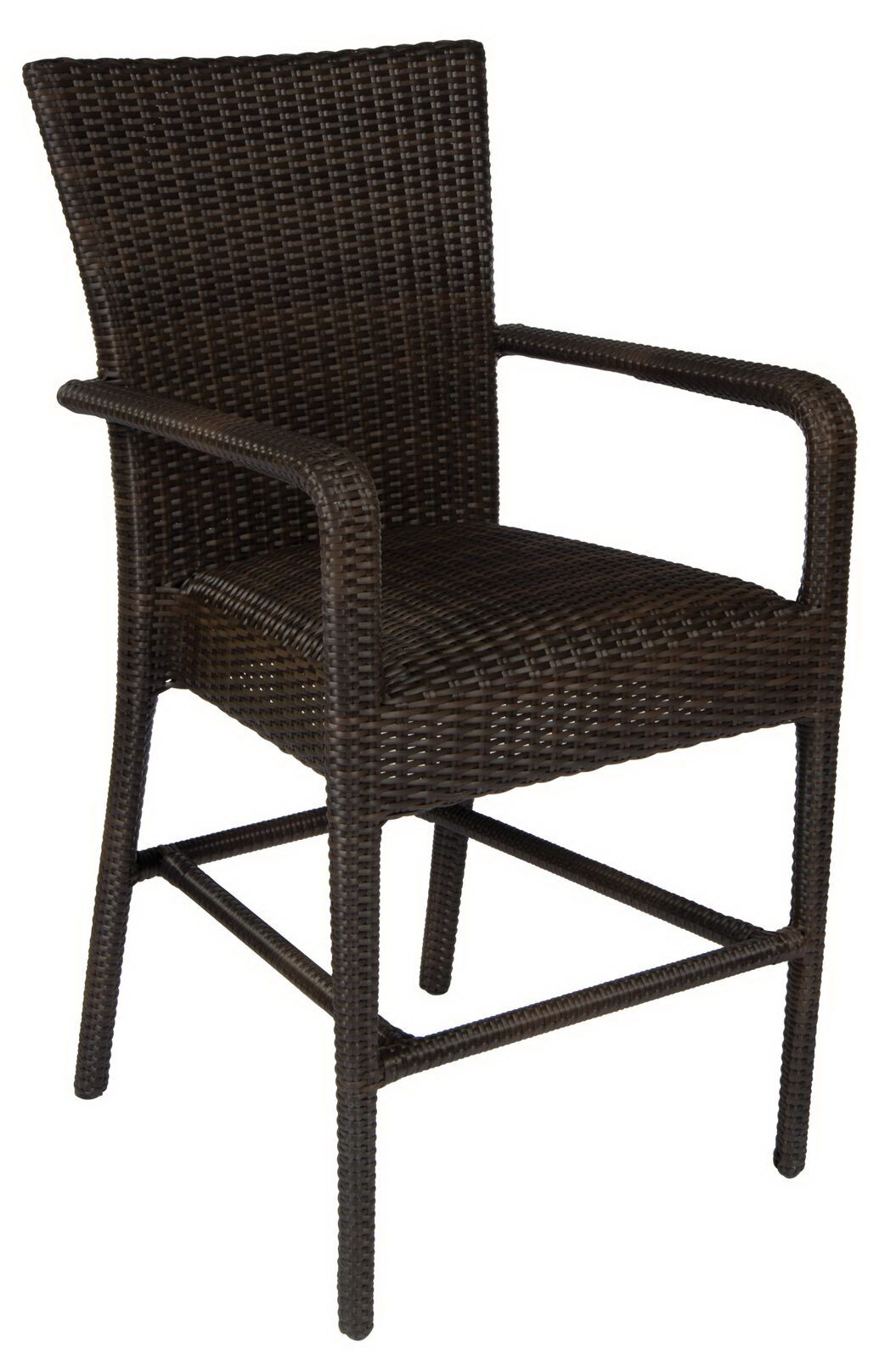  All Weather Padded Seat Counter Stool With Arms 