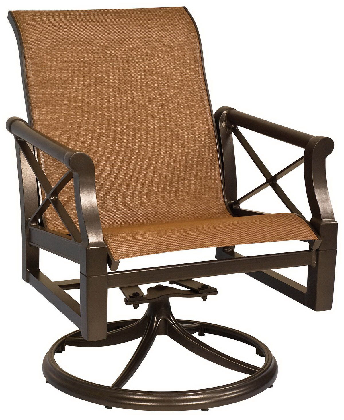  Andover Sling Swivel Rocker Dining Arm Chair 