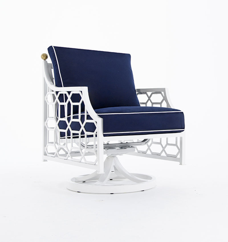  barclay butera cushioned lounge swivel rocker 
