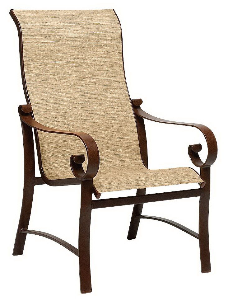 Belden Sling High Back Dining Arm Chair 