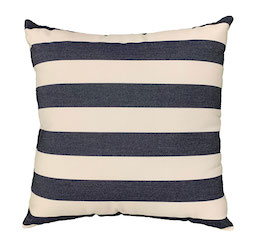  Blue and White Striped Pillow 