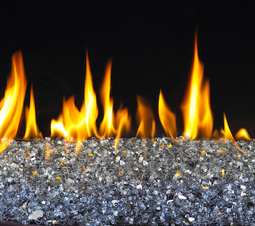  Caribbean Blue Fire Glass 