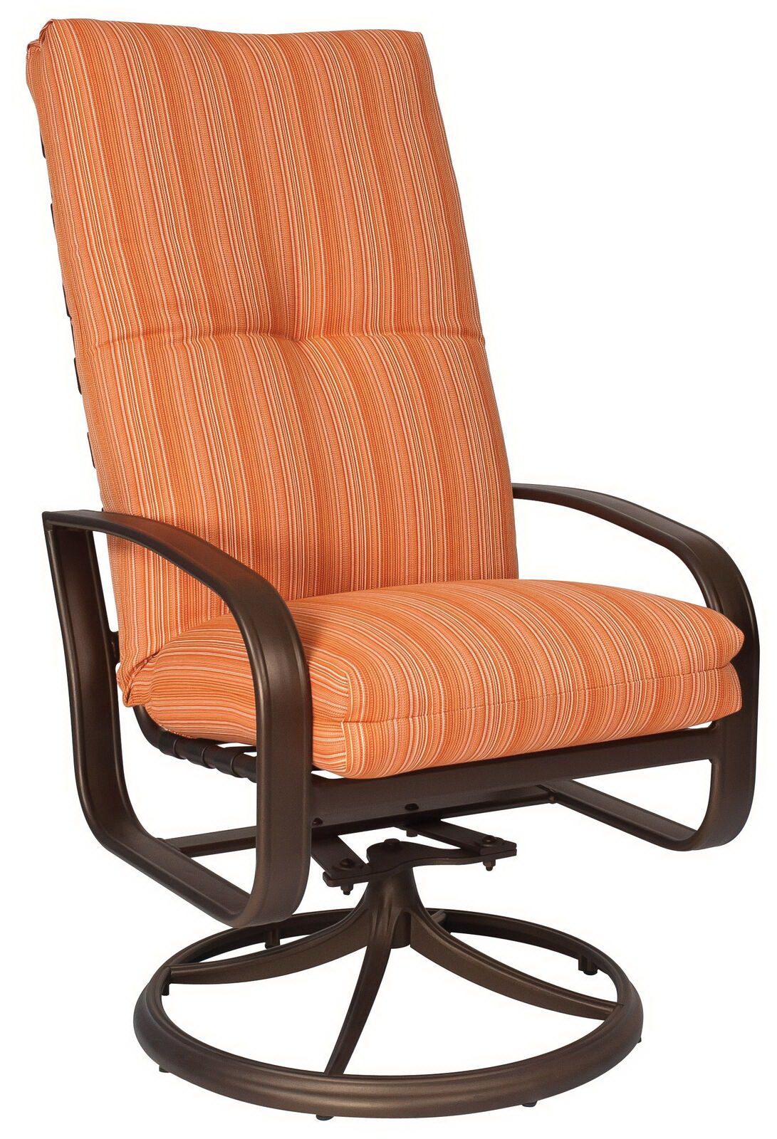  Cayman Isle High Back Swivel Rocker Dining Arm Chair 