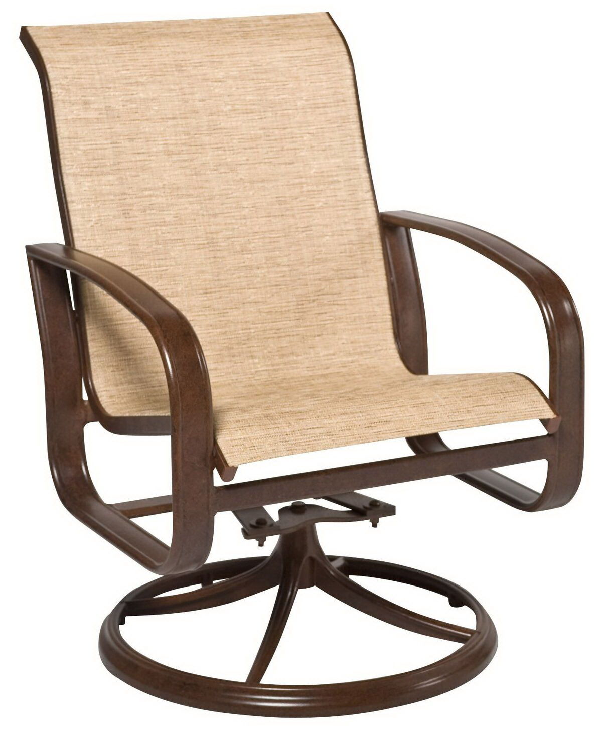 Cayman Isle Sling Swivel Rocker Dining Arm Chair 