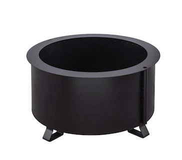  DOUBLE FLAME 24 SMOKE LESS FIRE PIT - STEEL / FIN - BLACK 