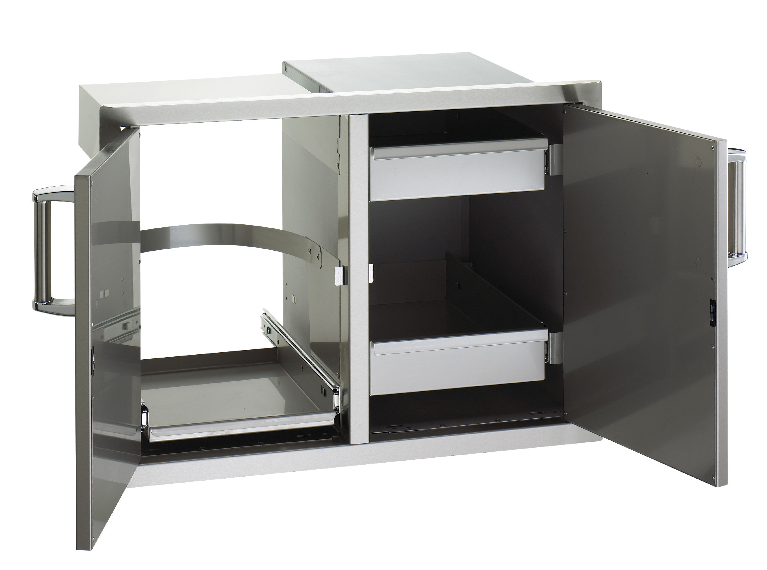  Flush Mounted Double Doors W: .Dual Drawers 