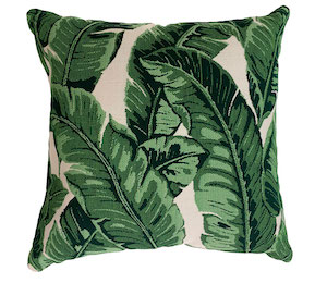  Green Tropical Leaf Pillow 