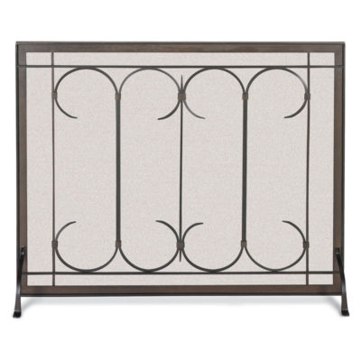  IRON GATE SINGLE PANEL SCREEN BURNISHED BLACK 