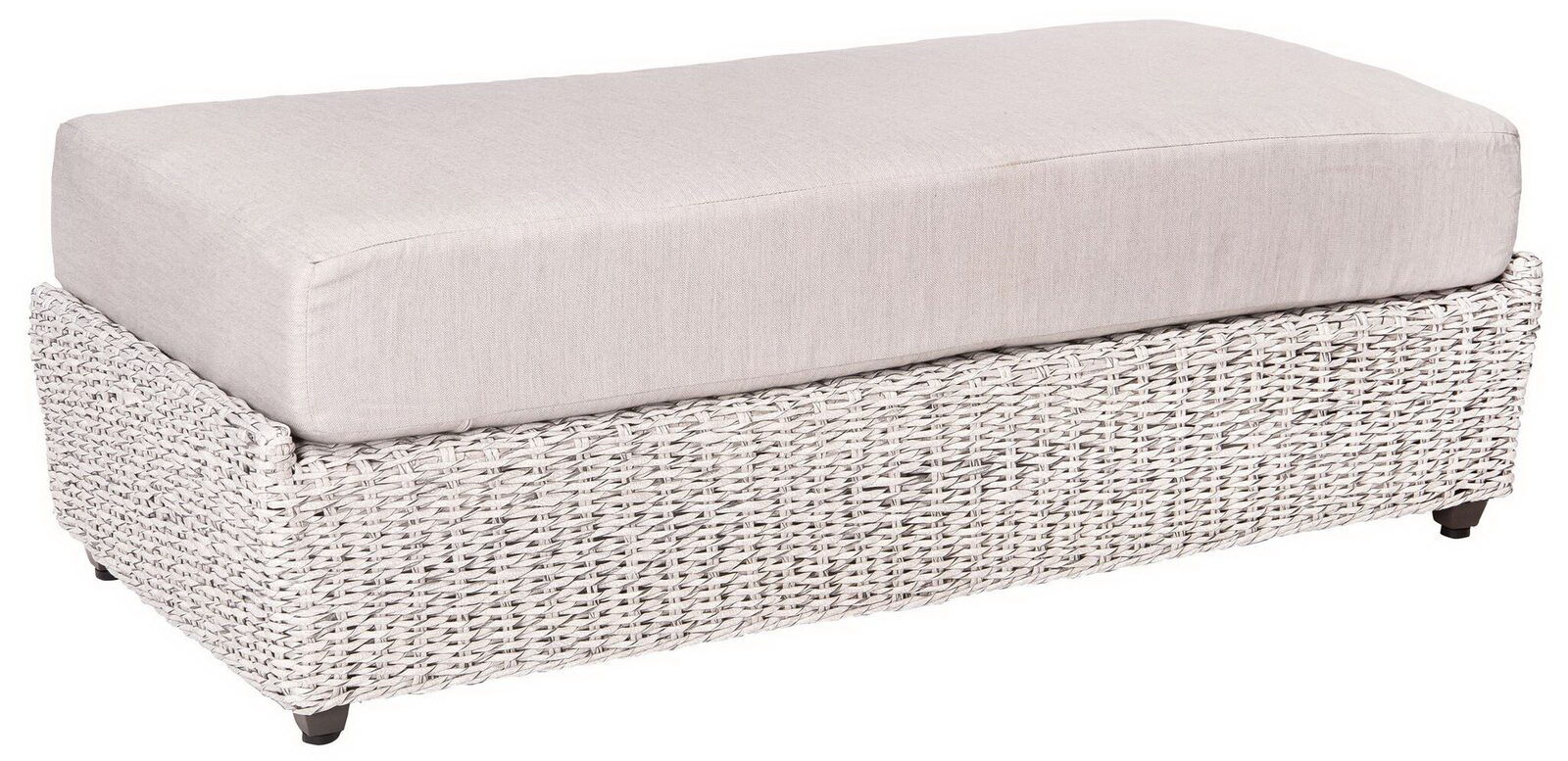  Isabella Double Ottoman White 