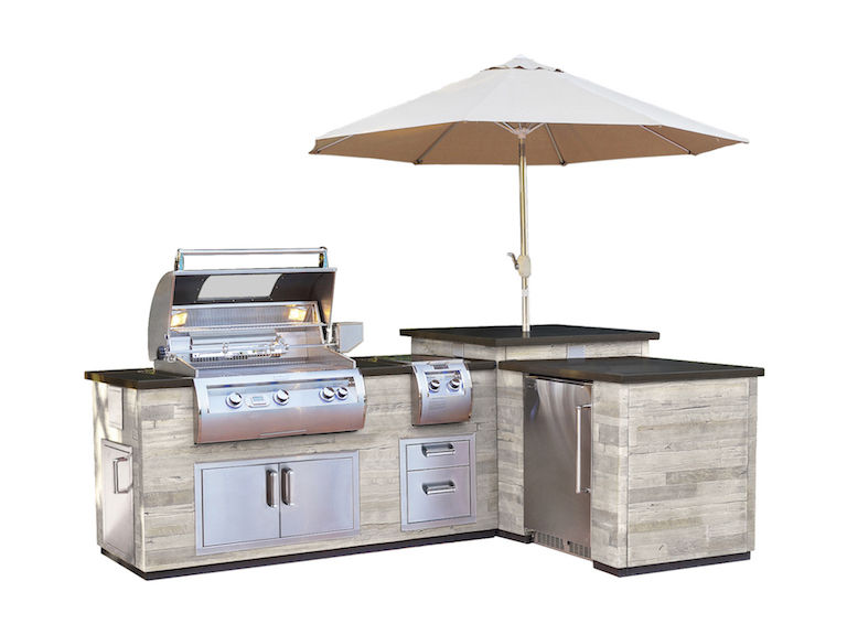  Island with Refrigerator Cut-out 