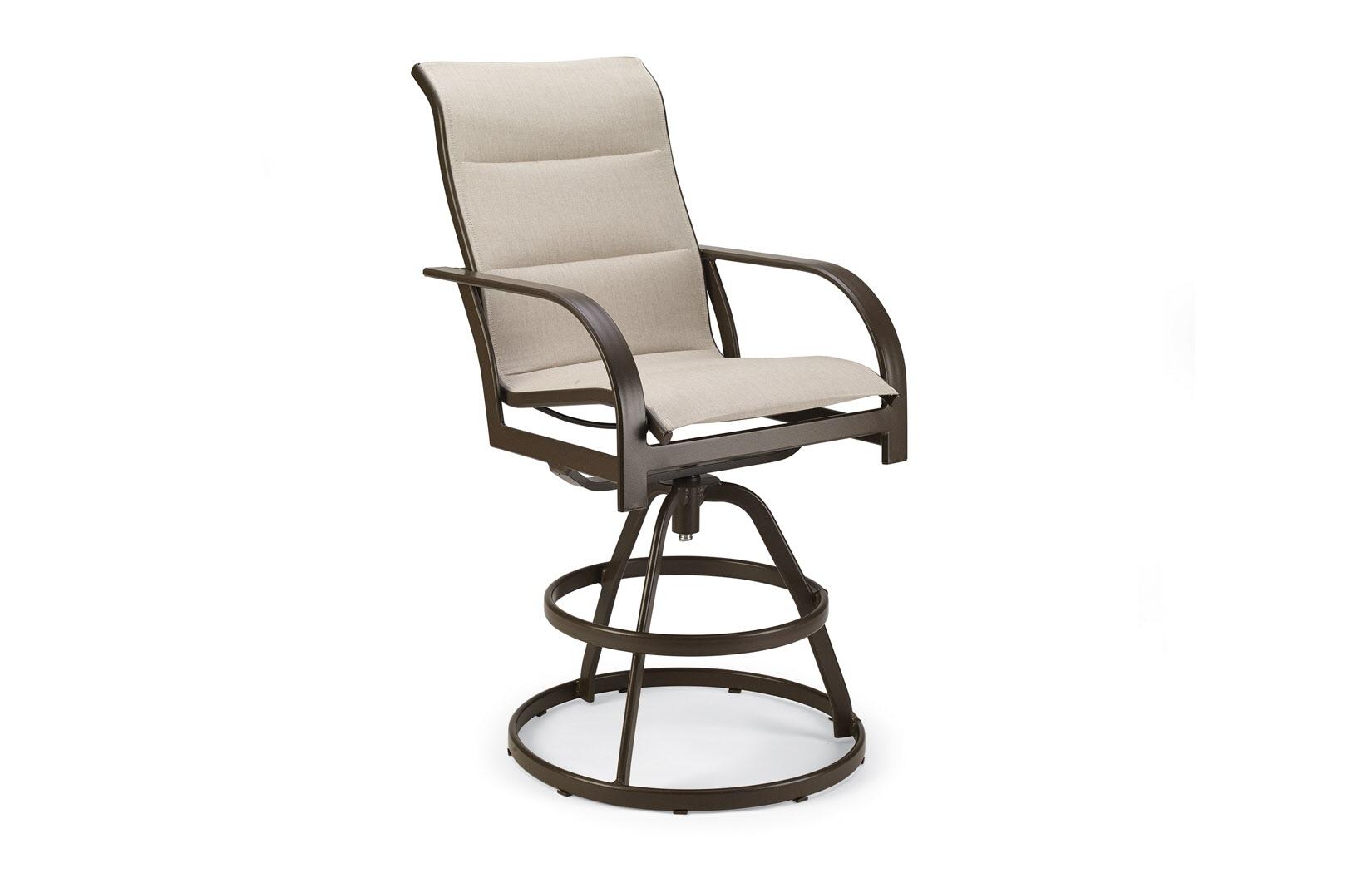  Key West Padded Sling Swivel Bar Stool 