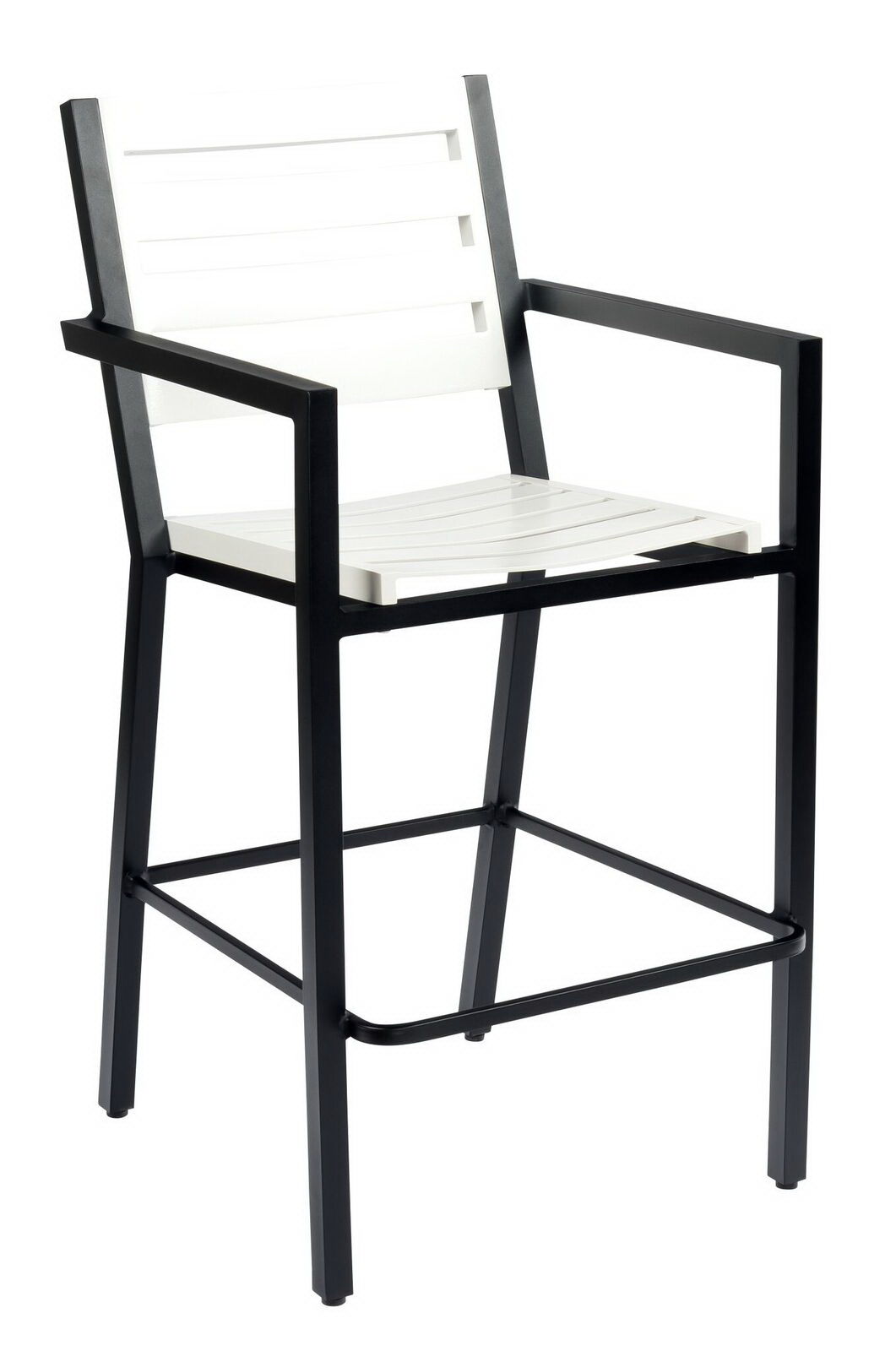  Palm Coast Slat Bar Stool With Arms 
