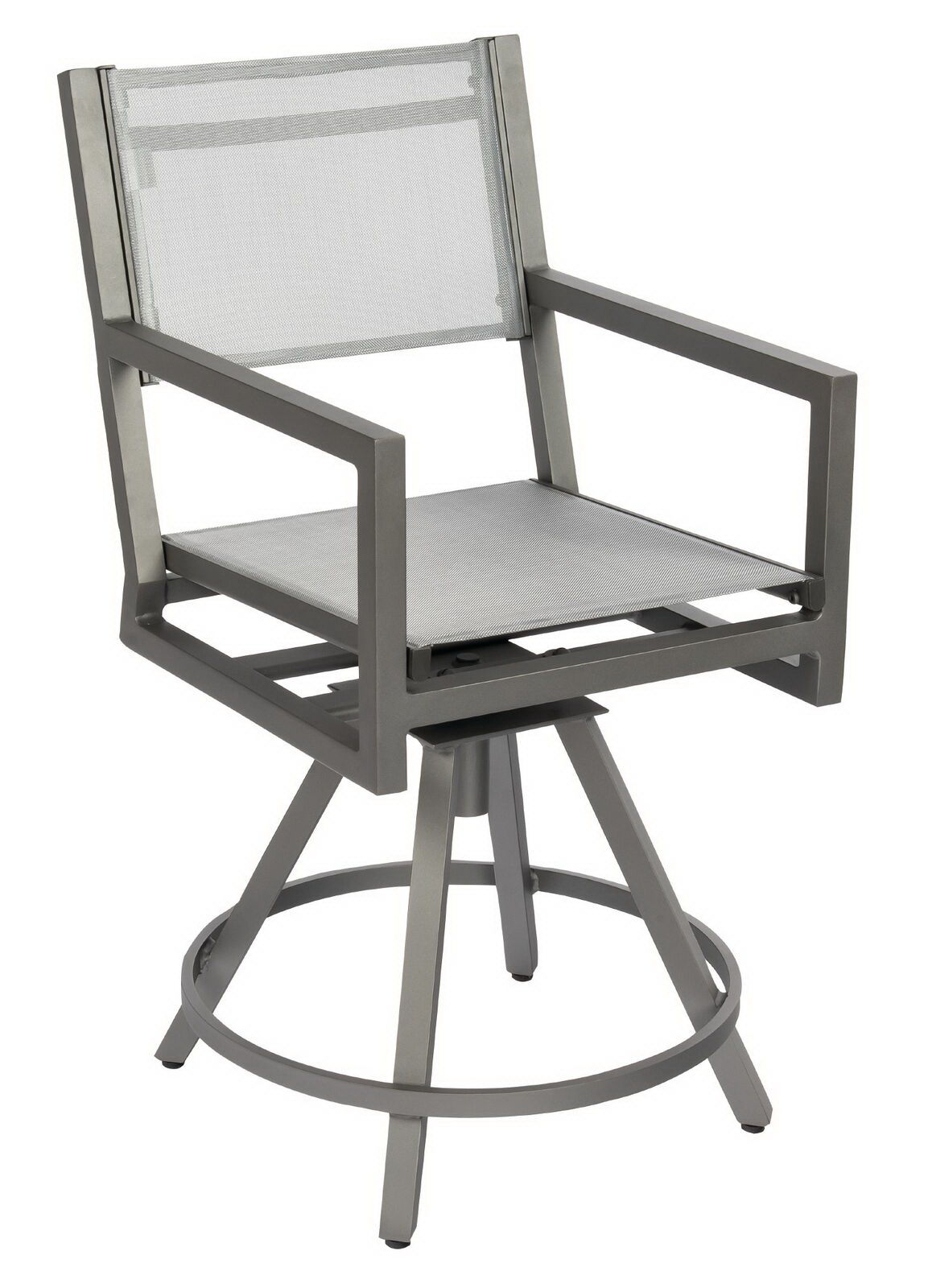  Palm Coast Sling Swivel Counter Stool With Arms 