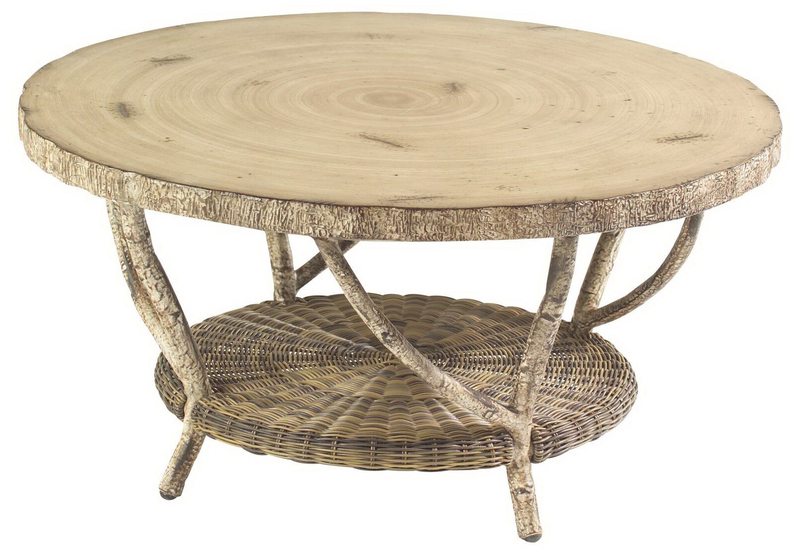  River Run Coffee Table with Faux Birch Top 
