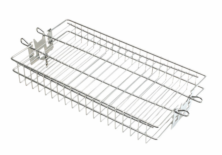  Rotisserie Basket, Flat Stainless 
