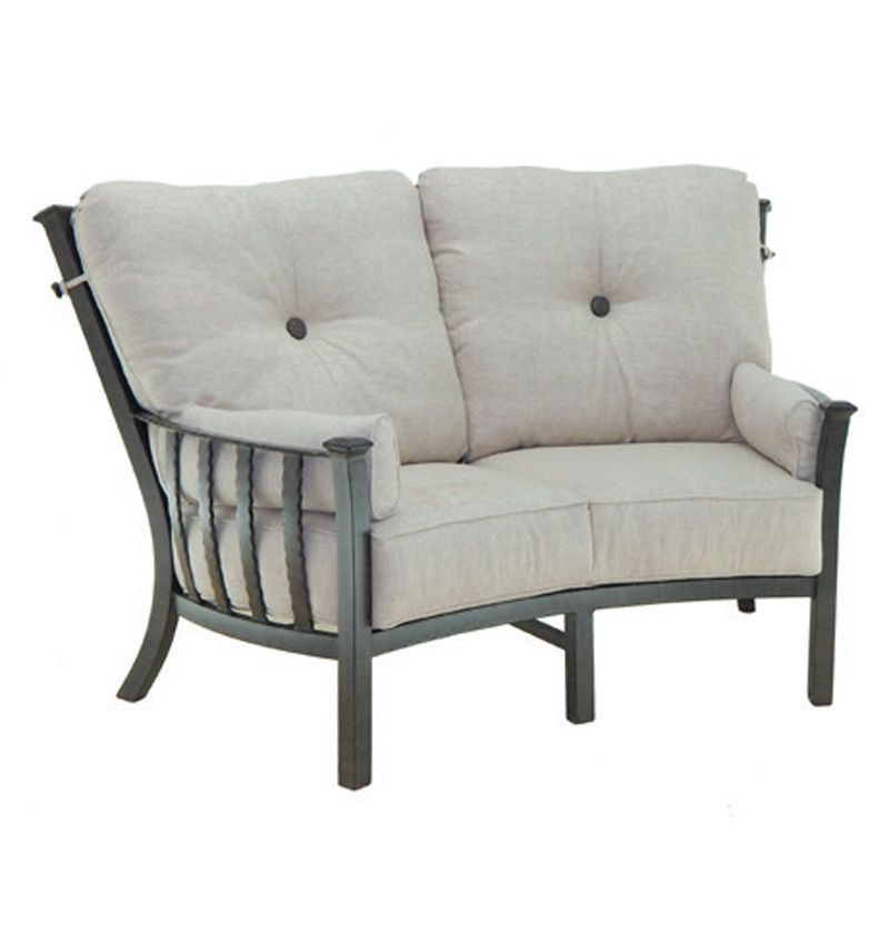  Santa Fe Cushioned Crescent Loveseat 