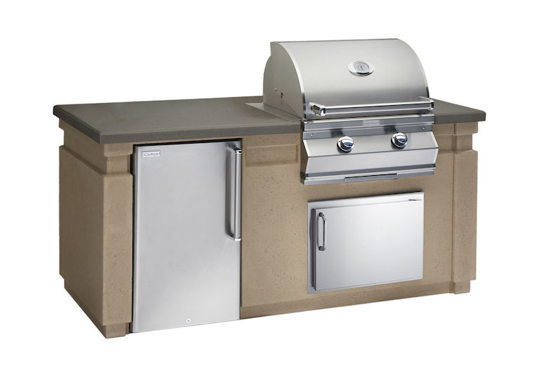  Island with Refrigerator Cut-out 