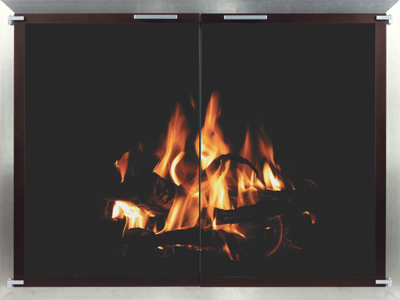  Stainless Steel Rectangle Masonry Fireplace Doors 