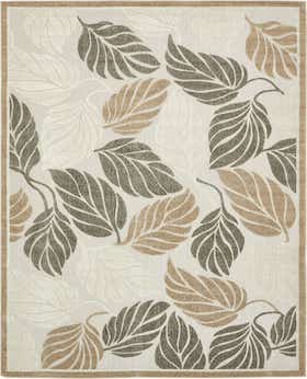  Unique Loom Leaf Beige 