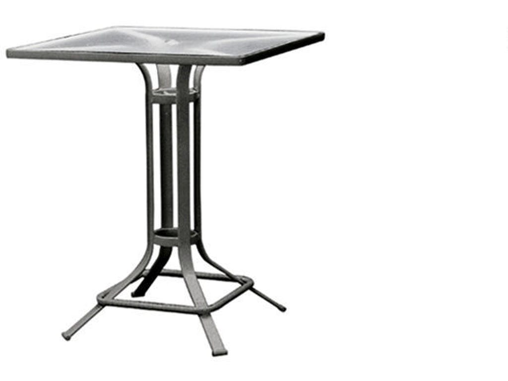 Brown Jordan 32" Square Pedestal Bar Table by Brown Jordan 