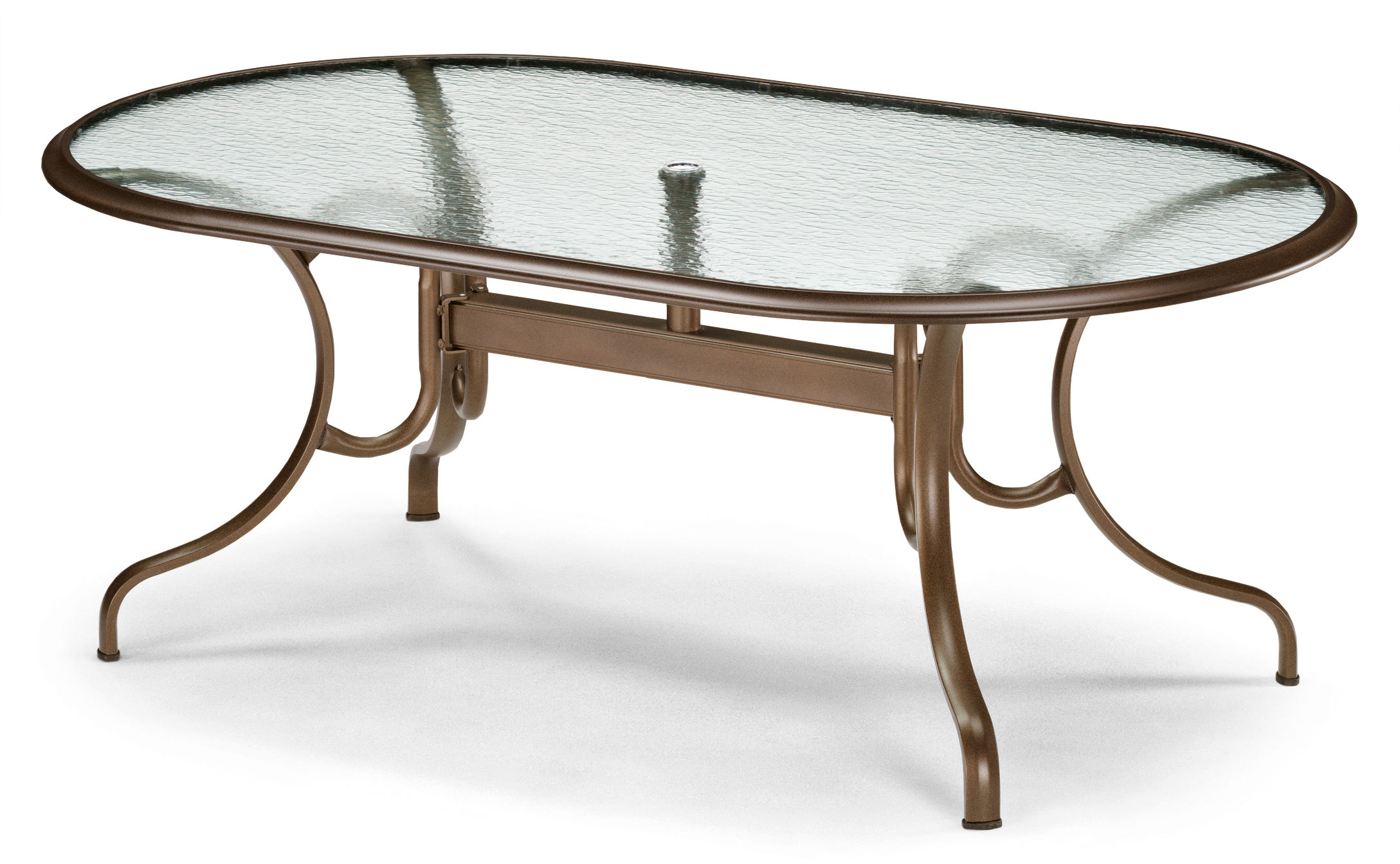 Telescope 43" x 75" Oval Dining Table w/ Hole Ogee Rim by Telescope 