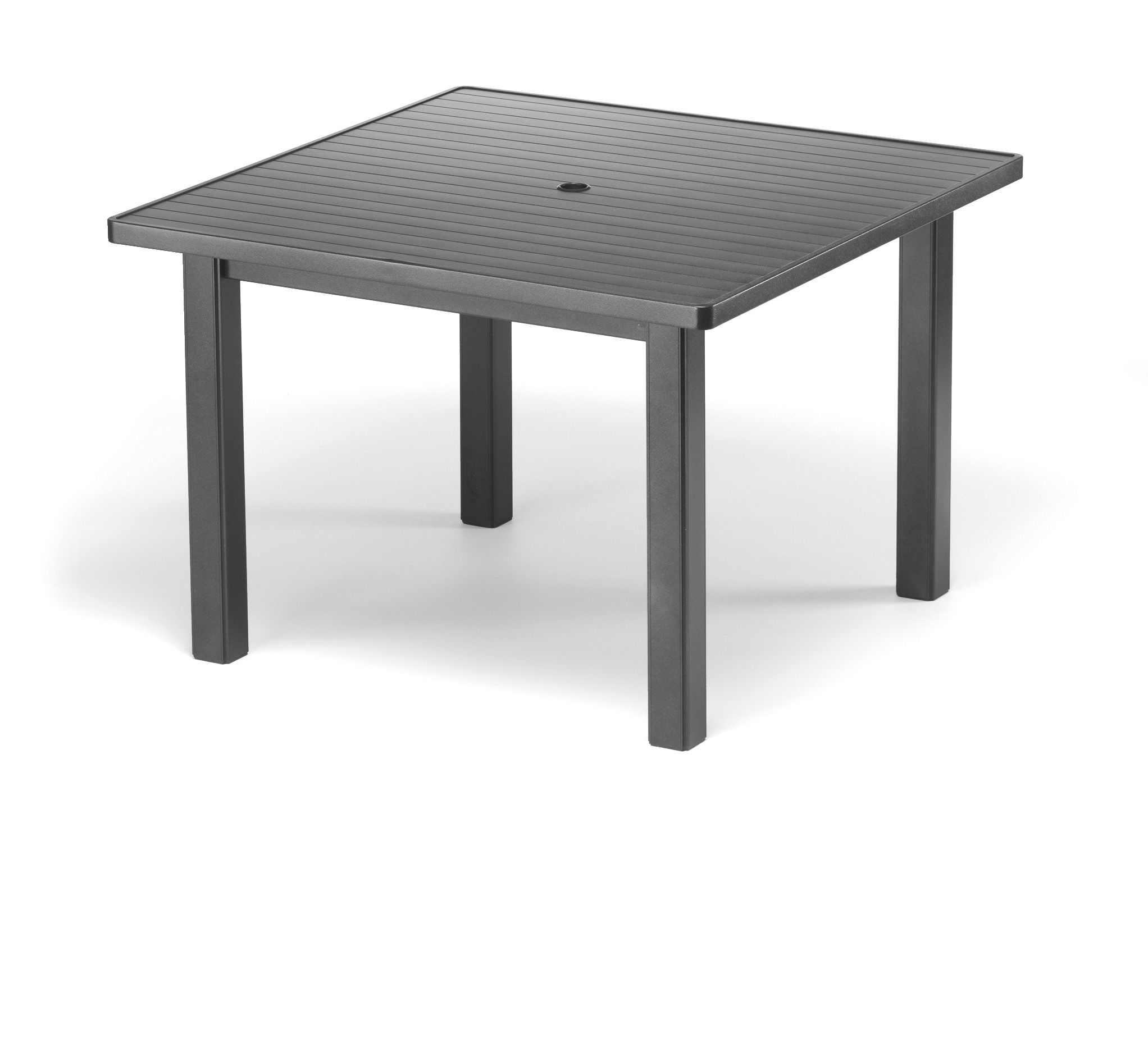 Telescope 42" Square Slat Top Table w/ Hole by Telescope 