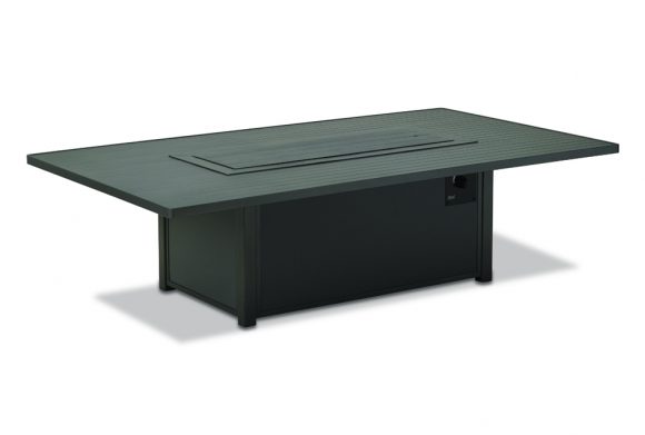 Telescope 48"x84" Aluminum Slat Top Chat Height Fire Table by Telescope 